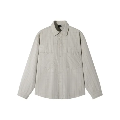 Lilbetter Рубашка Мужская Серый Зеленый