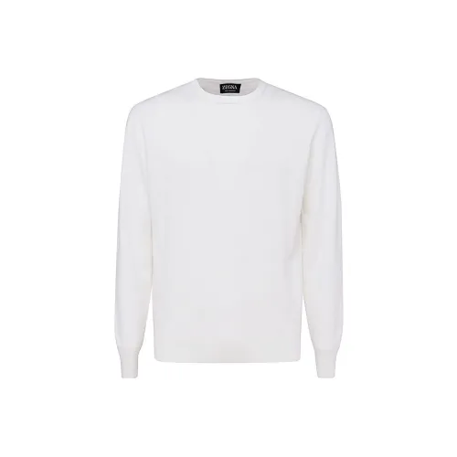 Ermenegildo Zegna Белый Мужской Кашемировые Свитера