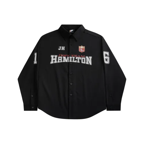 JEFF HAMILTON Черная унисекс рубашка