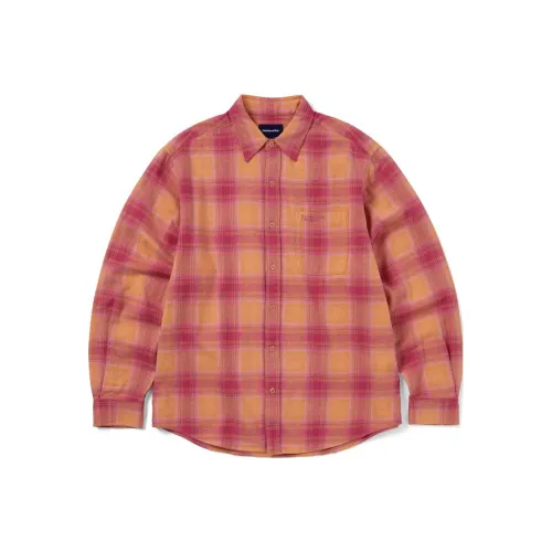 Thisisneverthat FW24 Shadow Клетчатая Фланельная Рубашка Унисекс Розовая