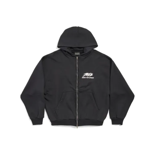 Balenciaga x JIPINFEICHE FW24 Свитшот Облегающий Стиль Позиционирование Унисекс Черный