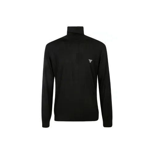 PRADA Мужские черные свитеры