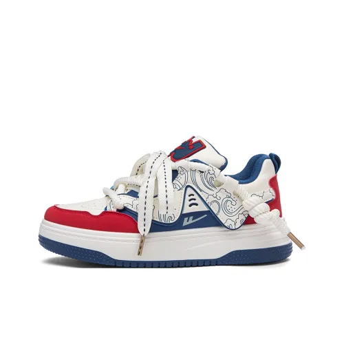 Warrior Аbrasion Resistant визуально увеличивает рост Slip Resistant Low Top Скейтборд Кроссовки Унисекс Бежевый Синий Красный