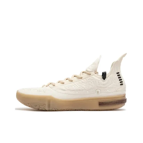 361° Joker 1 GT Амортизаторы Устойчивые к истиранию Низкий Топ Баскетбольные кроссовки Мужские Белый цвет семян лотоса