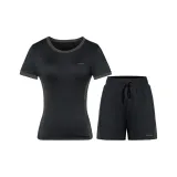 Комплект одежды (Черный и Серый топ + Черные шорты)