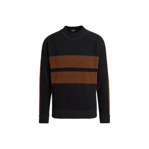 Ermenegildo Zegna TECHMERINO™ Черные Мужские Кашемировые Свитера