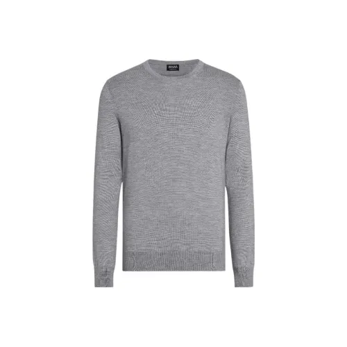 Ermenegildo Zegna Серый Мужской Кашемировые Свитера