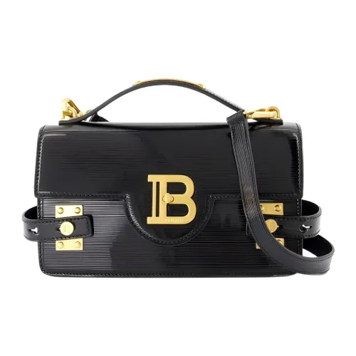 BALMAIN B Buzz Гладкая Телячья Кожа Сумка через плечо Сумка Женская Черная