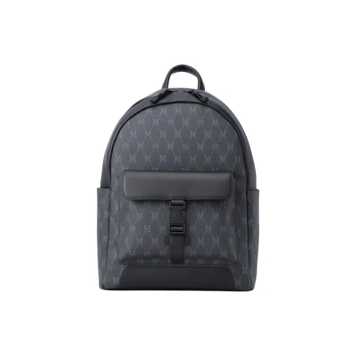 FION Рюкзак из искусственной кожи стандартный мужской классический черный