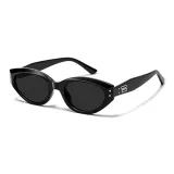 Черная оправа с серо-черными линзами