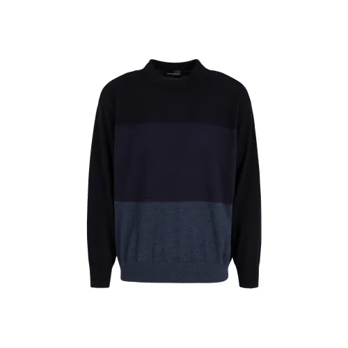 EMPORIO ARMANI FW24 Свитер Мужской Синий