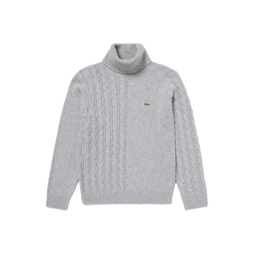 Свитеры для мужчин серого цвета с коллаборацией LACOSTE