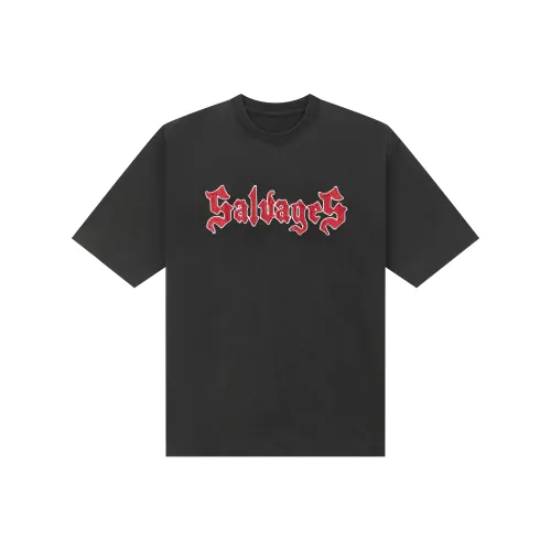 THE SALVAGES FASHION CLUB Промытый черный Унисекс Футболка