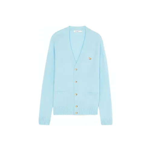 Maison Kitsune Аква-синий Мужские Свитера