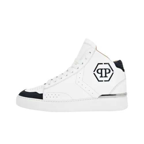 PHILIPP PLEIN Hexagon MID Топ Скейтборд Кроссовки Мужской Белый