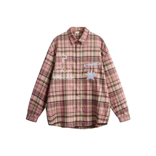 WANCHAO CP Рубашка Унисекс Розовая Клетка