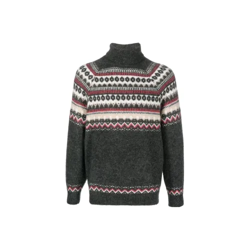 BRUNELLO CUCINELLI FW22 Водолазка Облегающий Длинный Рукав Трикотаж Мужской Темно-коричневый