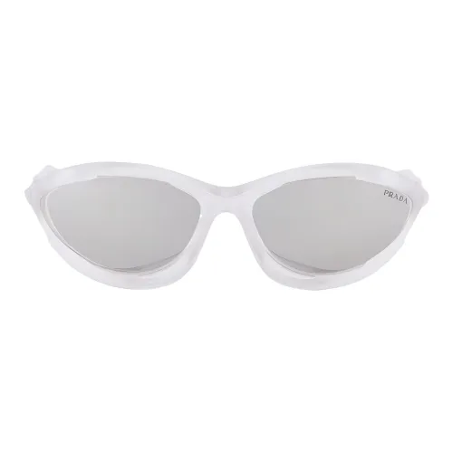 PRADA Ацетат Кошачий глаз Солнцезащитные очки Женские Белые