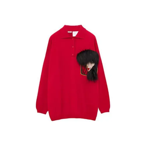 LOEWE SS23 Красный Унисекс Кашемировые свитеры