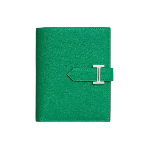 HERMES Bearn Mysore Шевро Держатель для карт кошелек Унисекс 6W Menthe Мятно-зеленый