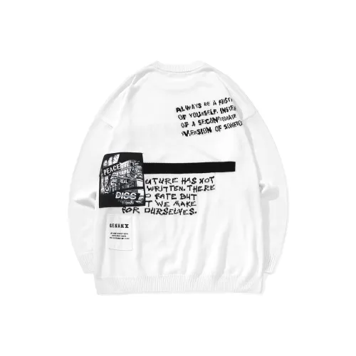GENANX Белый Унисекс Свитеры