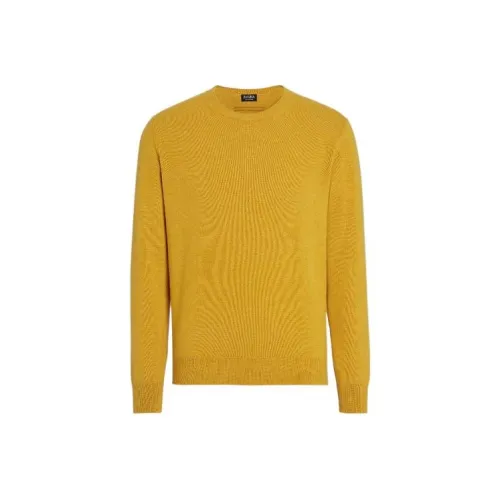 Ermenegildo Zegna Желтые Мужские Кашемировые Свитера
