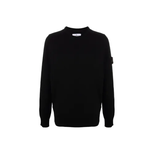 STONE ISLAND Мужские черные свитеры