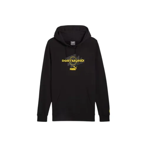 PUMA Borussia Dortmund Hoodie Мужская Черная Толстовка