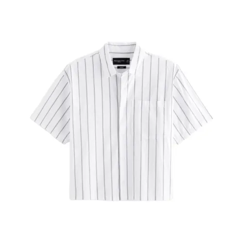 Abercrombie＆Fitch Рубашка Мужская Белая Подкладочная ткань Полосы