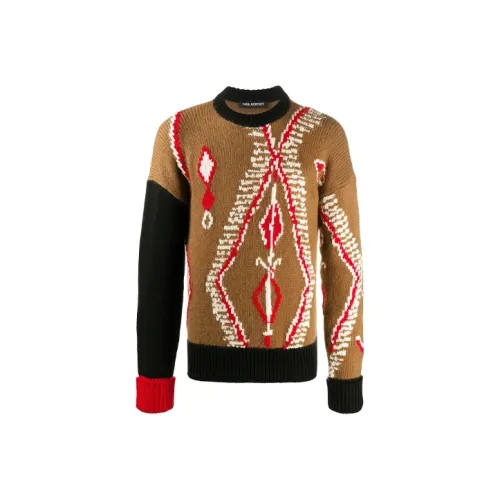 Neil Barrett совместный бренд Коричневый Мужской Свитера