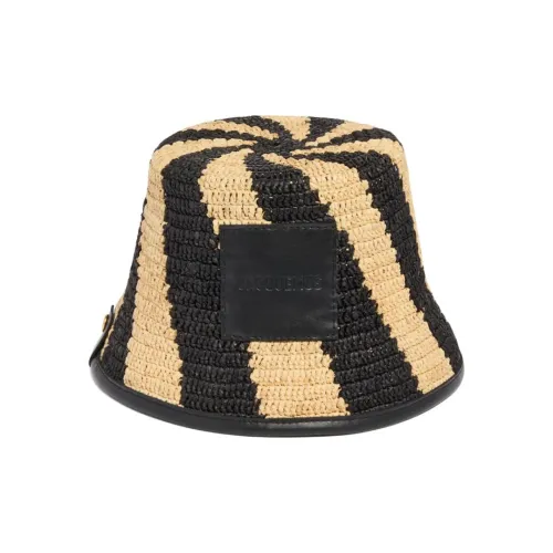 Jacquemus Raffia Bucket Hats Women's Black
