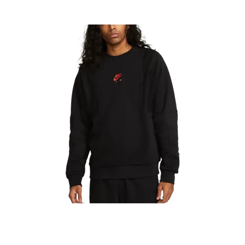 Nike Air Свитшот Унисекс Черный Таинственный Красный
