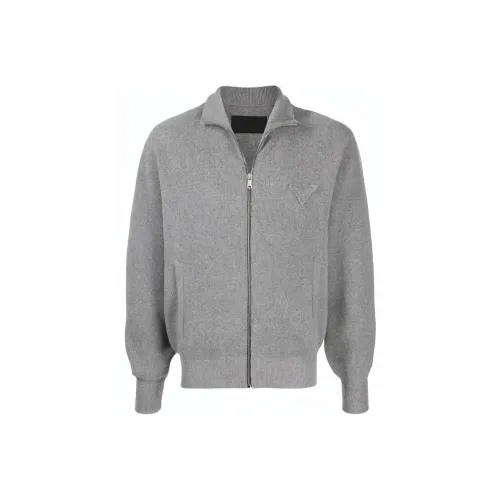 PRADA Gray Men's Cashmere Sweaters PRADA Серый Мужской Кашемировый Свитера