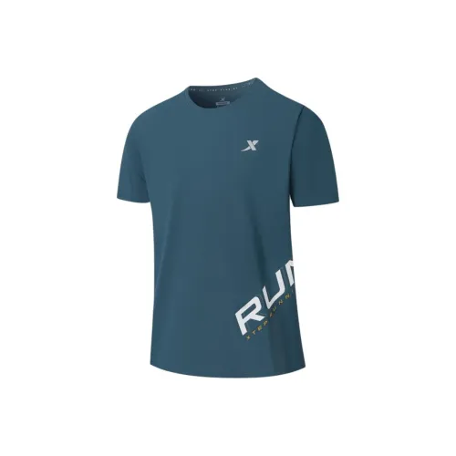 XTEP Звезда Синий Мужская T-Рубашка