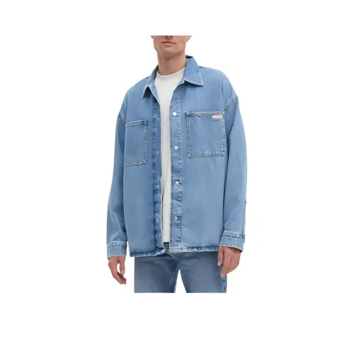 Calvin Klein Denim Series Светло-Синие Мужские Рубашки