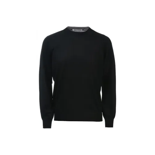 BRUNELLO CUCINELLI Черные Мужские Кашемировые Свитера