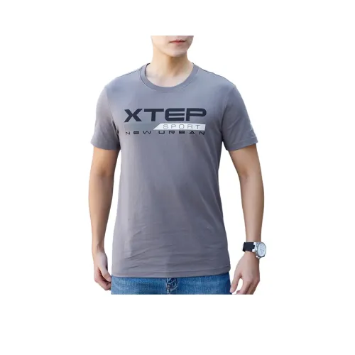 XTEP Мужская футболка с пером серого цвета
