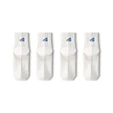 Белые носки - синий логотип - упаковка из 4 штук