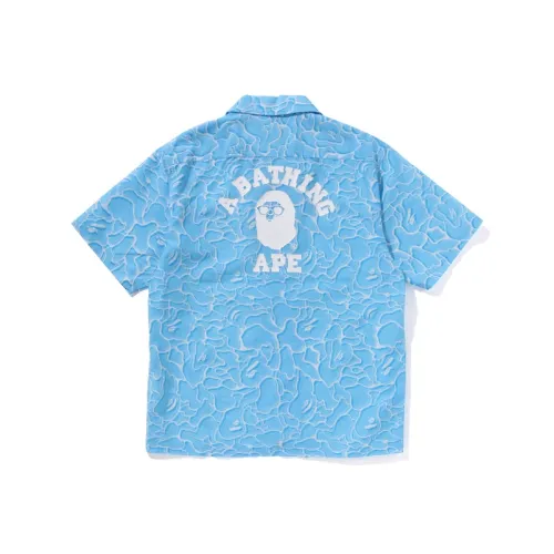 A BATHING APE Синий BLX Мужские Рубашки