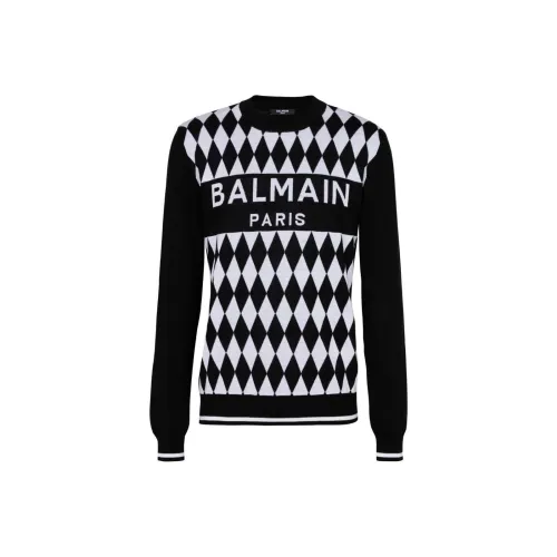 BALMAIN Черные Мужские Свитера