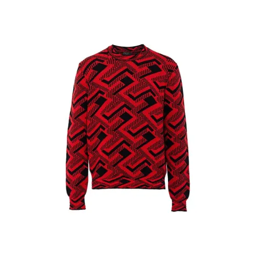 PRADA Red Men's Cashmere Sweaters PRADA Красный Мужские Кашемировые Свитера