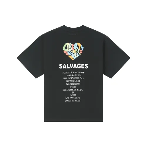THE SALVAGES FASHION CLUB Черная унисекс футболка