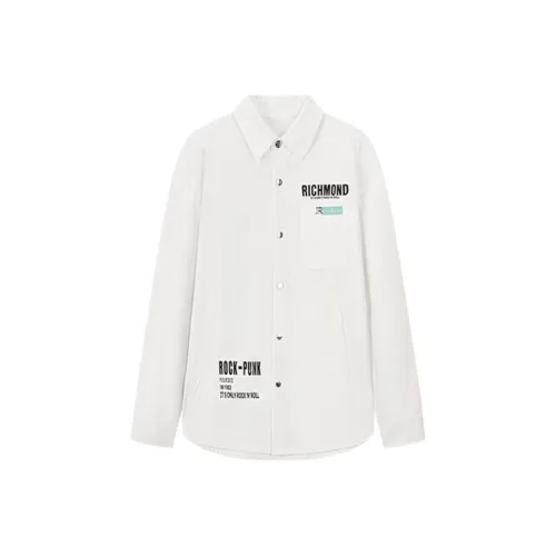 JOHN RICHMOND SS24 Рубашка Мужская Натуральный Белый