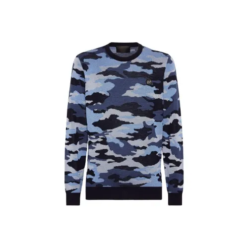 PHILIPP PLEIN SS24 Свитер Мужской Морской Синий