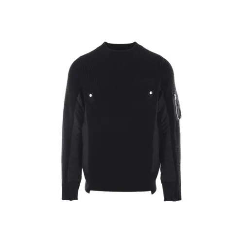 Sacai Мужские черные свитеры