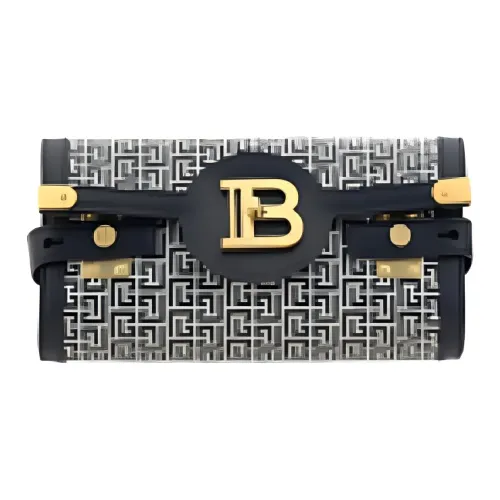 BALMAIN B Buzz Телячья кожа Сумка через плечо Сумка на плечо Женская Черная