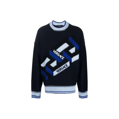 VERSACE Мужские черные свитеры