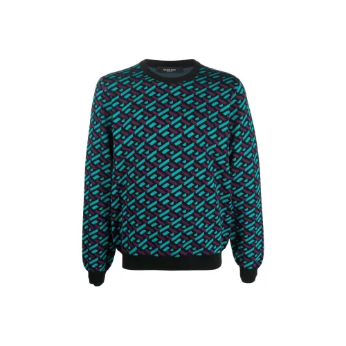 VERSACE Мужские Синие Свитера