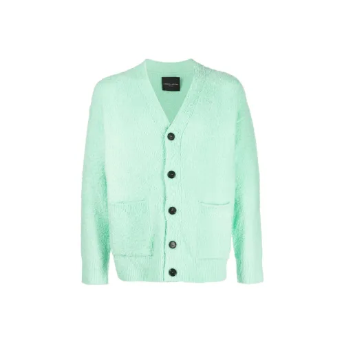 ROBERTO COLLINA Мятно-зеленые мужские свитеры