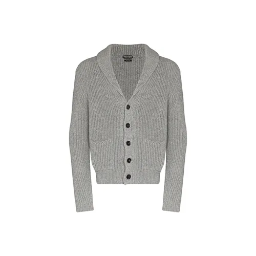 TOM FORD Серый Мужской Кашемировый Свитер